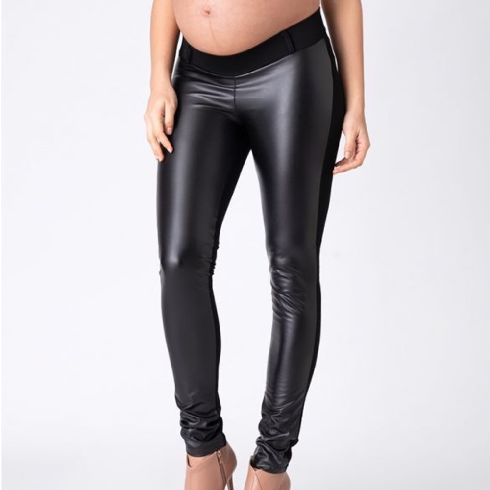 Seraphine faux leather leggings (MATERNITY)